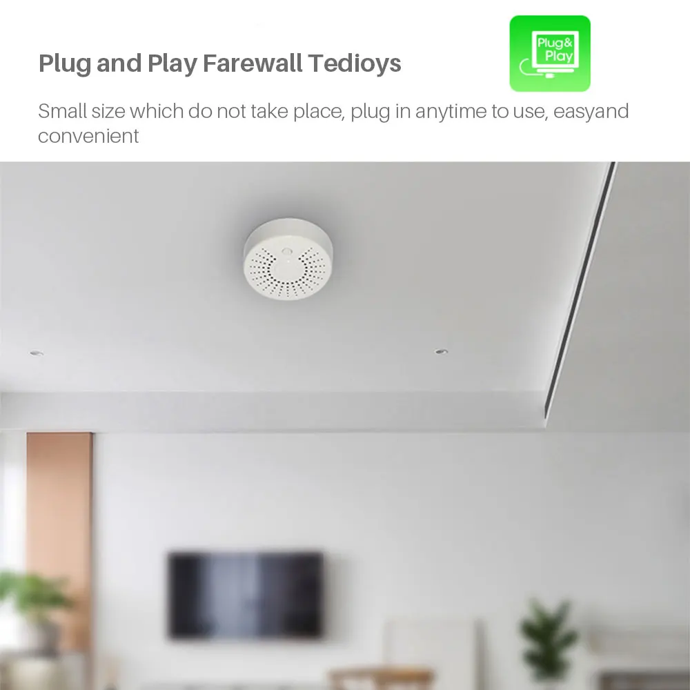 Умный датчик температуры Wi Fi Fire Smoke для умного дома видео сигнализация комплект