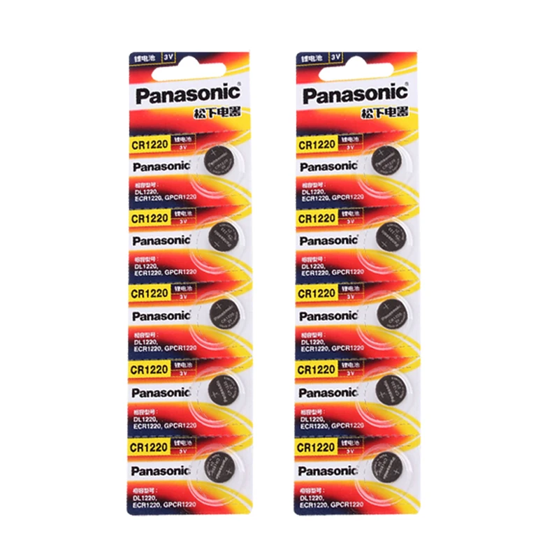 

30pcs/lot New Original Battery For Panasonic CR1220 3V Lithium Button Cell Coin Car Remote Control Electric Alarm Batteries