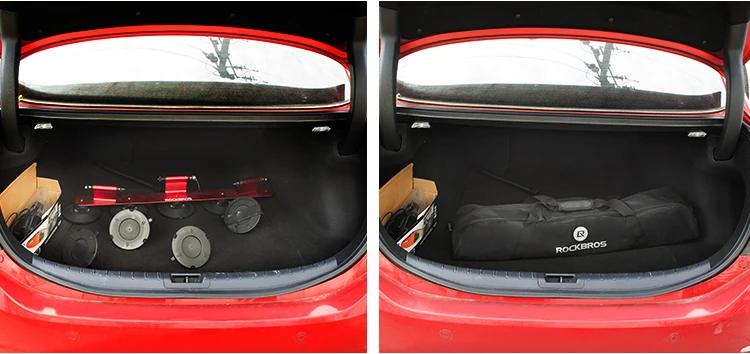 Top ROCKBROS Black Storage Bag For Bicycle Rack Suction Roof-Top Cycling Waterproof Bag 45L Large Capacity PVC Portable Bike Package 20