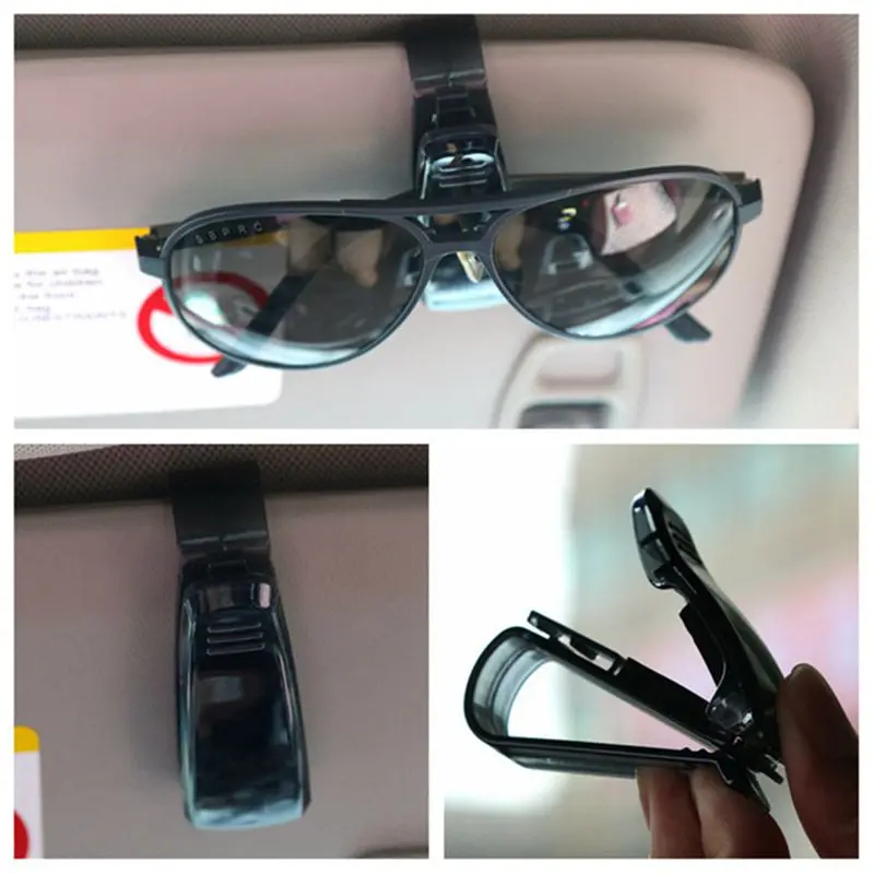 2PCS Hook For Car Visor Glasses Sunglasses Clip Business Bank Card Ticker Holder Plastic Hooks