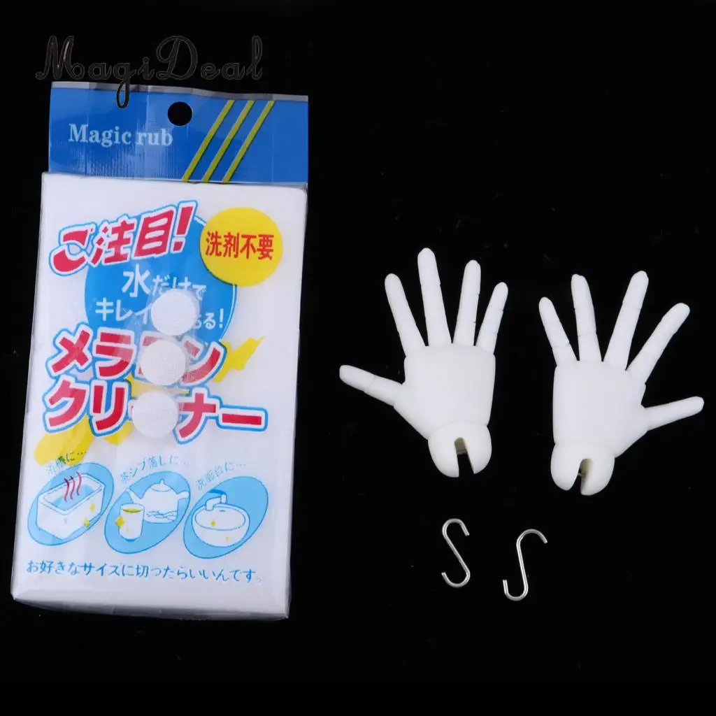 1/4 Resin Flexible Jointed Hands for BJD Dolls DIY Making Accessories White Skin