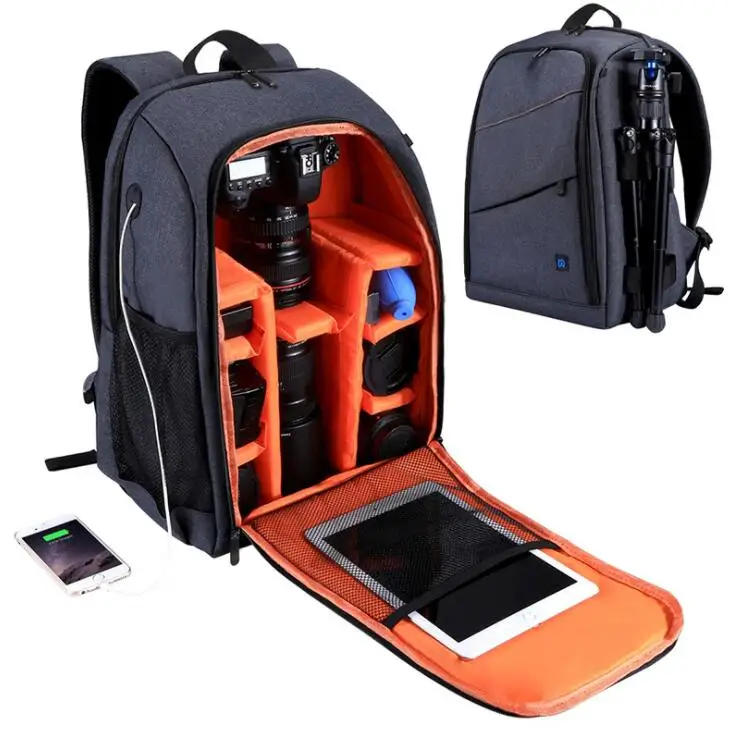 Multifunctional outdoor photography backpack Waterproof multipurpose camera bag