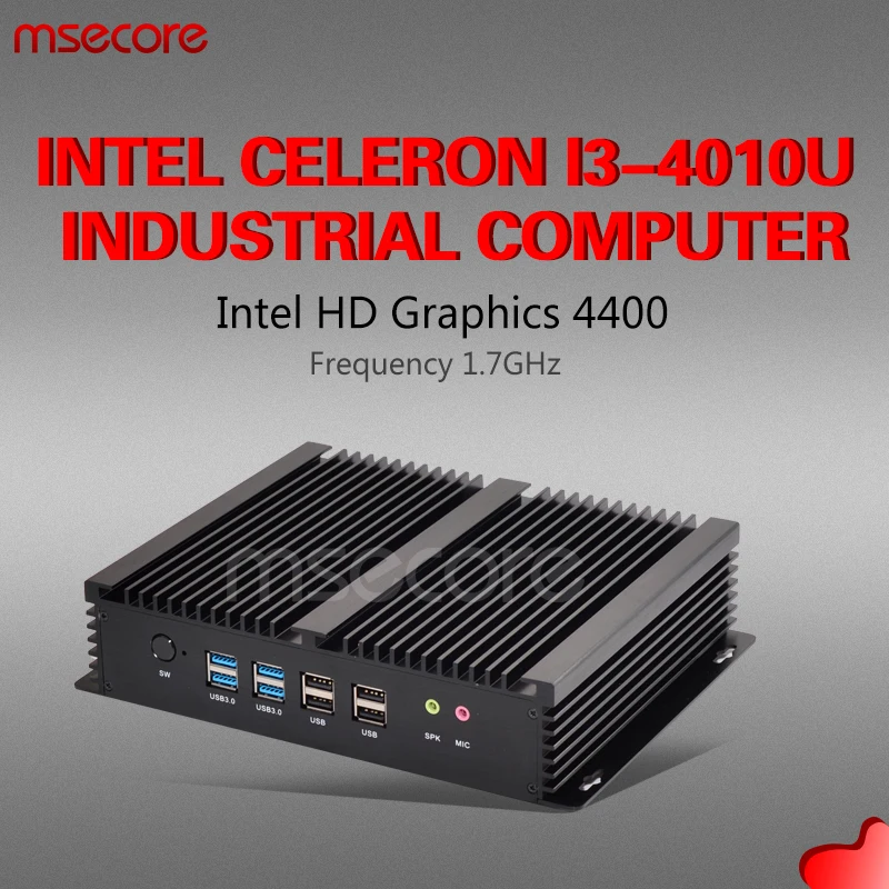 Core I3 4010U Mini PC Windows 10 Desktop Computer industrial Nettop barebone system 6COM Fanless HTPC