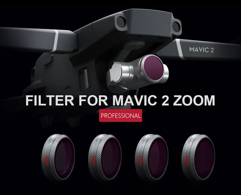 

In Stock PGYTECH NEW Filter For DJI MAVIC 2 Zoom Lens Filters ND4 ND8 ND16 ND32 PL Filter kit MAVIC 2 Drone Camera Accessory