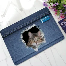 3D милая домашняя кошка входной коврик нескользящий коврик для ванной комнаты 40*60 см коврики для детской спальни ковровое покрытие