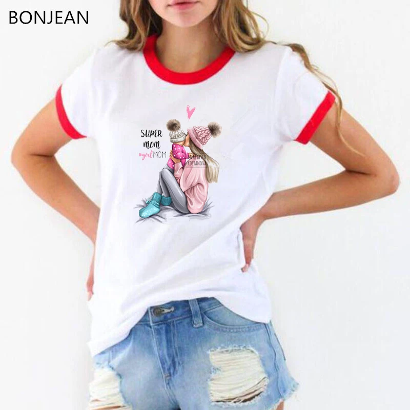 

Fashion Super mom tshirt women mom baby printed graphic t shirts 90s harajuku shirt summer top female t-shirt drop shipping