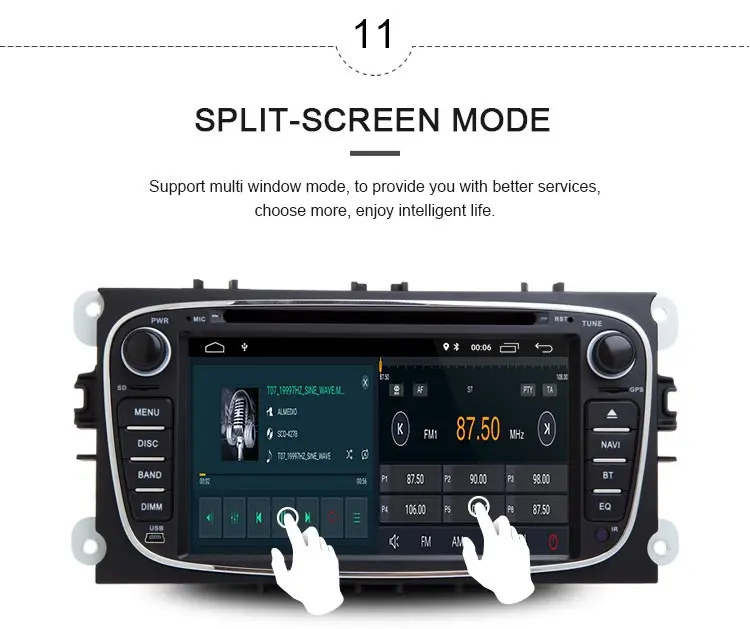 Flash Deal JDASTON Android 8.1 Car Multimedia Player For FORD Focus 2 S-MAX Mondeo C-MAX Galaxy Fiesta 2 Din Car Radio GPS Navigation DVD 12