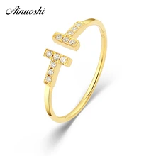 AINUOSHI Genuine 18K Gold Diamonds Ring Rose Gold Yellow Gold Open Shaped Ring AU750 Fine Wedding Bridal Band Engagement Ring цена AINUOSHI Genuine 18K Gold Diamonds Ring Rose Gold Yellow Gold Open Shaped Ring AU750 Fine Wedding Bridal Band Engagement Ring цены онлайн