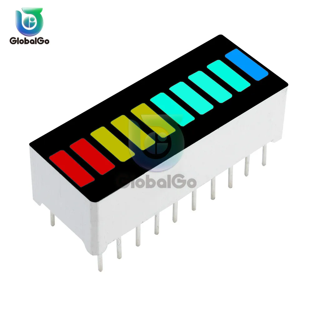 Многоцветный СВЕТОДИОДНЫЙ светильник для барграфа 10 сегментов 4 цвета СВЕТОДИОДНЫЙ модуль панели дисплея ультра яркие Интегральные схемы