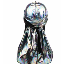 Эксклюзивные Мужские лазерные шелковистые дураги тюрбан красочные блестящие мужские дураг головной убор-Бандана пиратская шляпа покрытие для волос аксессуары тряпка