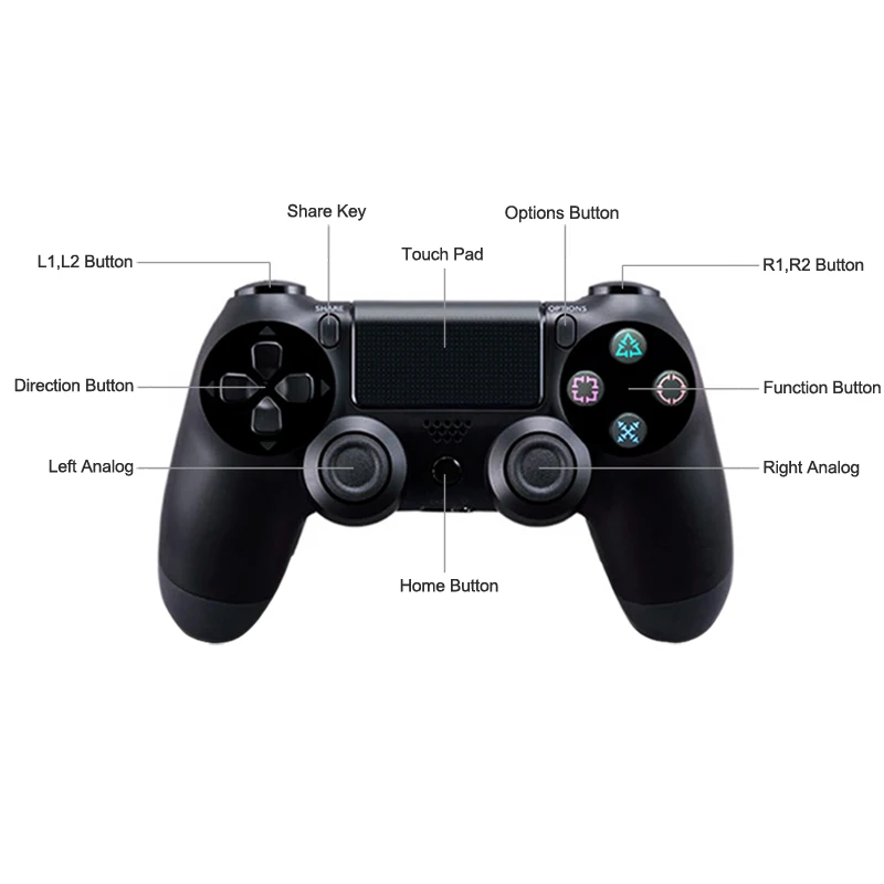Wireless Gamepad For Playstation Sony PS4 Controller Joystick Joypad Controle For PC Win 7/8/10 For PS3 Console With USB Cable