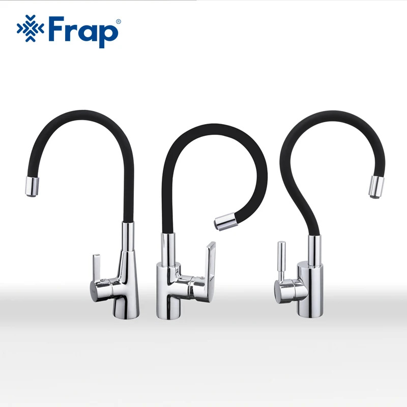 Frap High Quality 7-color Silica Gel Nose Any Direction Rotation Kitchen Faucet Cold and Hot Colorful Water Mixer F4153