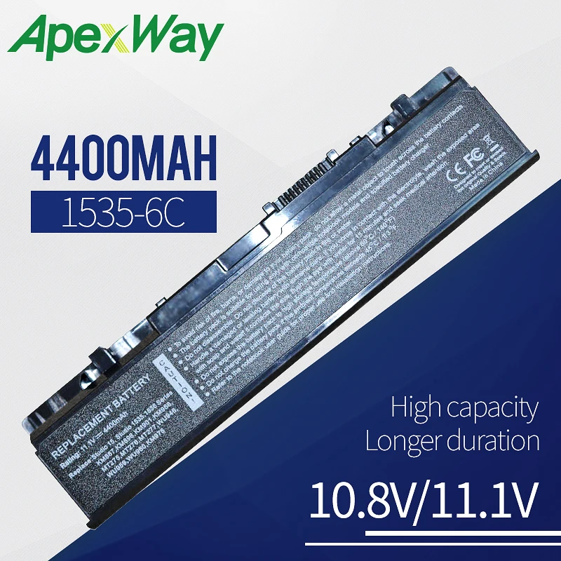Аккумулятор 4400 мАч для Dell Studio 1535 1536 1537 1555 1557 1558 PP33L PP39L 312 0701 0702 A2990667 KM958 KM965 MT264