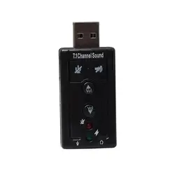 Mini USB 2,0 3D виртуальный 12 Мбит/с Внешний 7,1 канал Аудио Звуковая карта адаптер Nov6