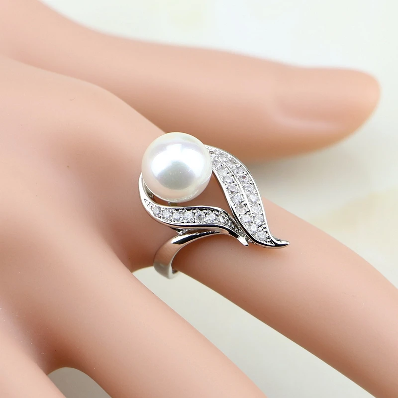 Günstig 925 silber Braut Schmuck Sets Natürliche Weiß Zirkon Mit Perlen Perlen Für Frauen Hochzeit Ohrringe Anhänger Halskette  ring Armband