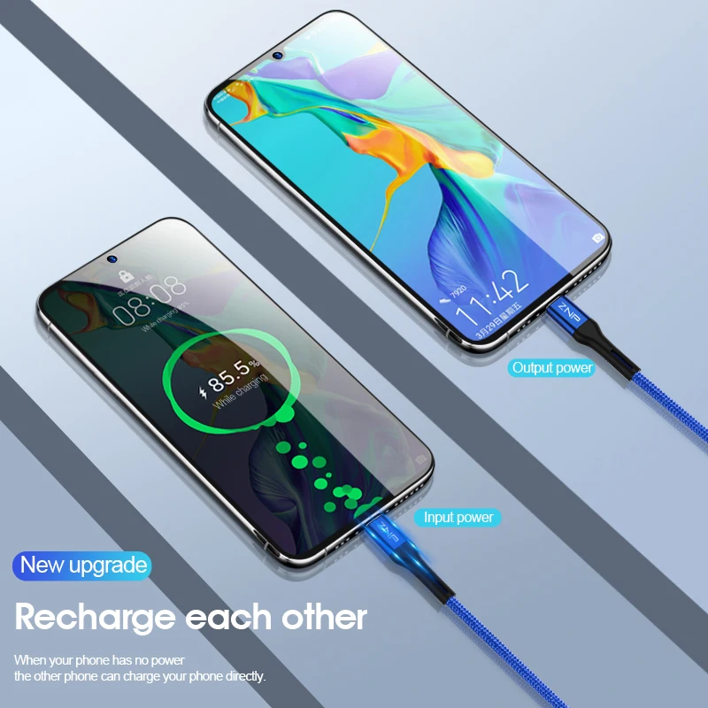 ZNP USB Type C Cable To USB C Cable For Samsung S10 S9 Xiaomi mi 9 8 Quick Charge 4.0 USBC PD Fast Charger USB-C Type-C Cable
