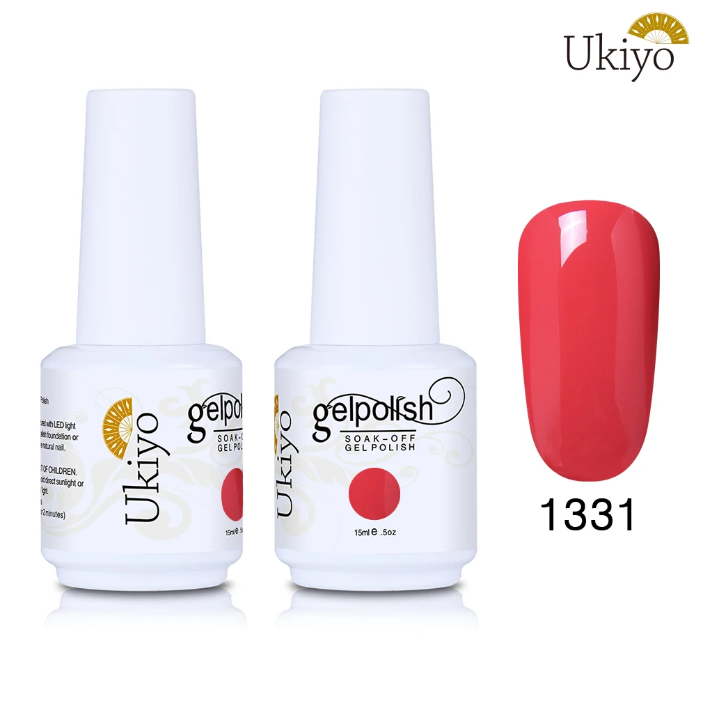 Ukiyo 15 мл Лак для ногтей 170 великолепный цвет Гель-лак для ногтей Vernis полуперманентное верхнее покрытие Базовое покрытие гель-лаки для ногтей Гель-лак - Цвет: 1331