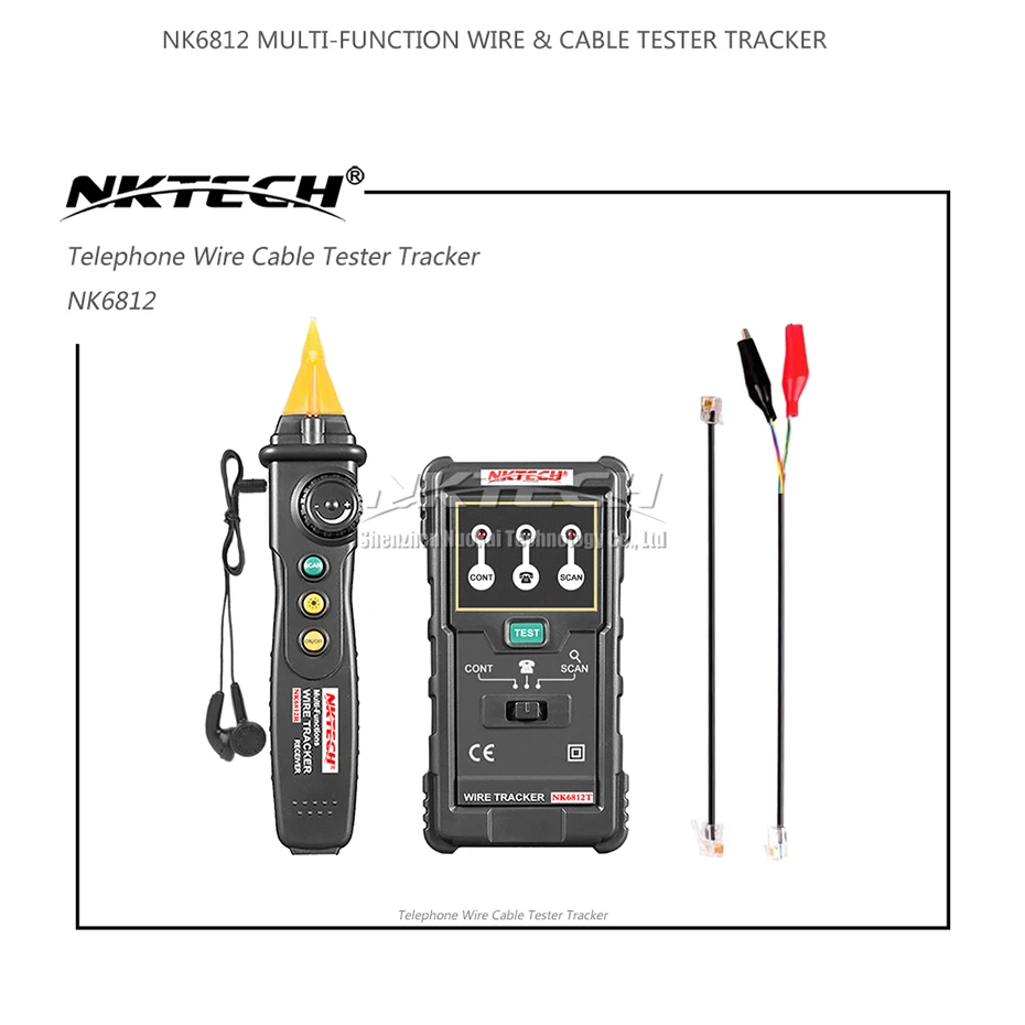 Тестер проводки NKTECH NK6812 прибор для обнаружения телефонных и компьютерных