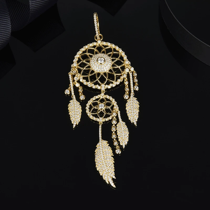 

Dreamcatcher Earrings S925 Sterling Silver with Zircon Exquisite Elegance Fits Moroccan Jewelry with Women's Gifts