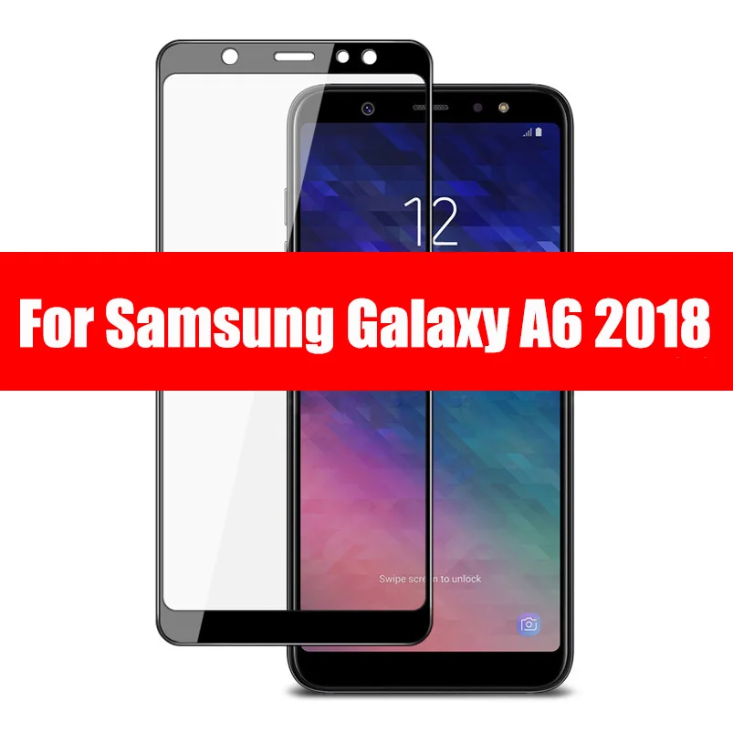 KCLC2940_1_Tempered Glass For Samsung Galaxy A6 2018 9H 2D Full Screen Covered Explosion-proof Film Screen Protector.