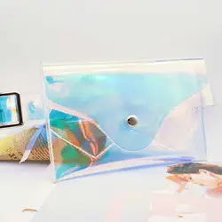 Модная женская лазерная ПВХ прозрачная поясная сумка женская Голограмма лазерная поясная сумка конверт прозрачная поясная сумка Heuptas Pochette