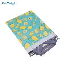 100pcs 25.5x33cm 10×13 inch lemon fruit pattern Poly Mailers Self Seal Plastic Envelope Bags