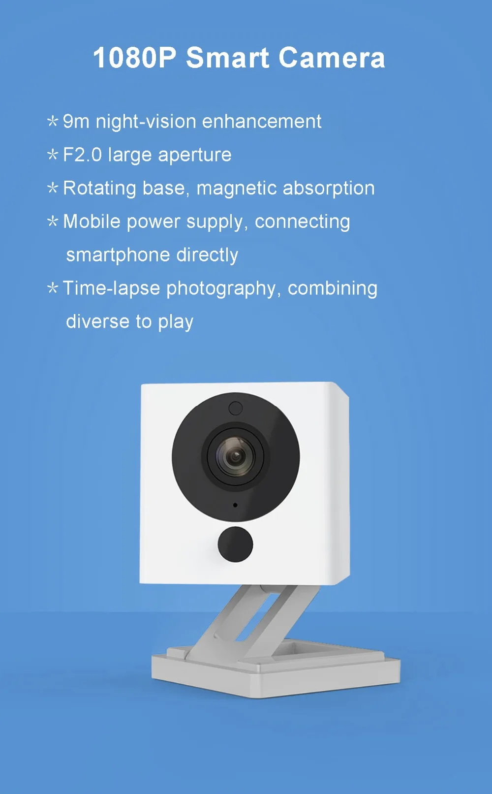 Xiaomi CCTV Mijia Xiaofang 110 градусов F2.0 8X1080 P цифровой зум смарт-камера IP Wi-Fi беспроводное приложение управление Camaras Cam