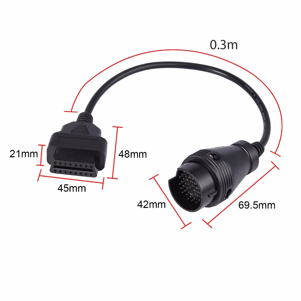 Autooutlet для Mercedes Benz адаптер 38Pin To 16Pin OBD2 диагностический инструмент соединительный кабель 38 pin to 16 pin Кабель-адаптер