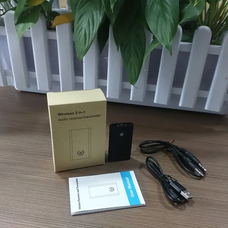 B9 Wireless Bluetooth Transmitter Receiver 3 5mm Stereo Audio Adapter Output for Headphones TV PC 2 in 1 Transceiver Adapter