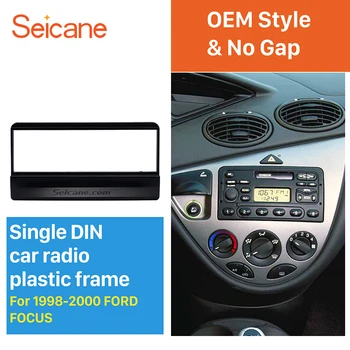 

Seicane Car Radio OEM 1Din Frame DVD Stereo Fascia for Ford Focus 1998 1999 2000 Cover Panel Install In Dash Mount Kit no gap