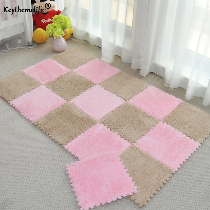 

1PCS Thick Stitching Plush Surface Foam Carpet Child baby Crawling Mat for Kitchen Bathroom Living Room Carpet B