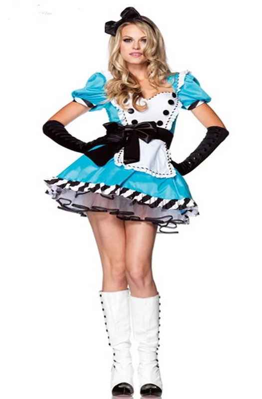 Alice in Wonderland Costume Victoria Outfit Halloween Party Alice Cosplay Fancy Dressin Movie
