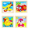 Montessori Wooden 3D Puzzle Jigsaw for Children Baby Cartoon Animal/Traffic Puzzles Educational Toy for Girl Boy Gift 11*11CM ► Photo 1/6