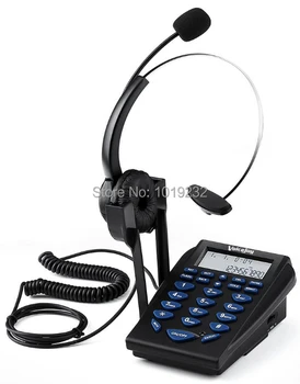 

Call Center Noise Cancellation Monaural Headset Telephone Backlight Dial Key Pad with PC Recording function,RJ9 Plug headset