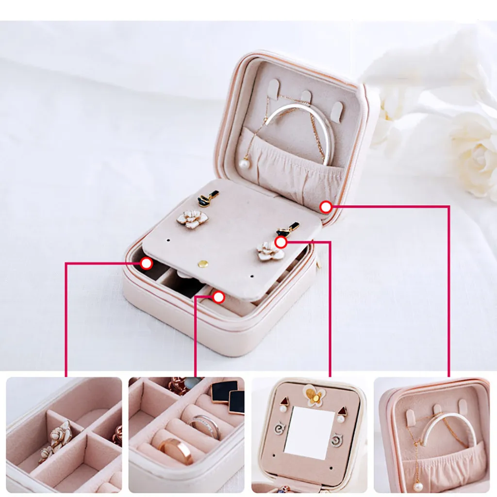 

Creative Travel Portable Jewelry Box Earrings Jewelry Storage Box Creative travel portable jewelry box