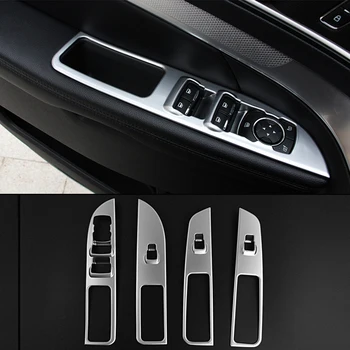 

4pcs For Ford Explorer 2016-2018 ABS Chrome Window Glass Lift Switch Panel Molding Cover Trims Car Styling