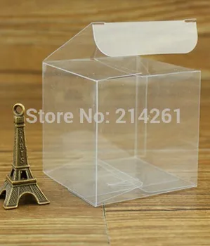 

Custom Logo Cost Extra 6x6x6cm Clear PVC Box .macaron package box / plastic box / single cupcake boxes