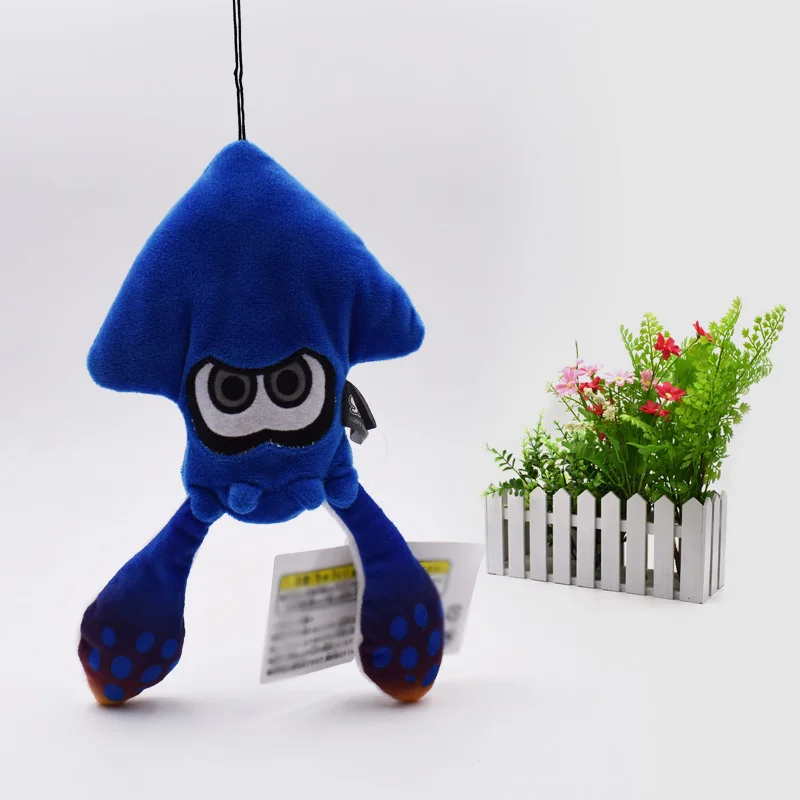 

25 cm Anime Splatoon Inklings Squid Dark blue Peluche Stuffed Plush Cartoon Dolls Hot Christmas Gift Baby Toys For Children