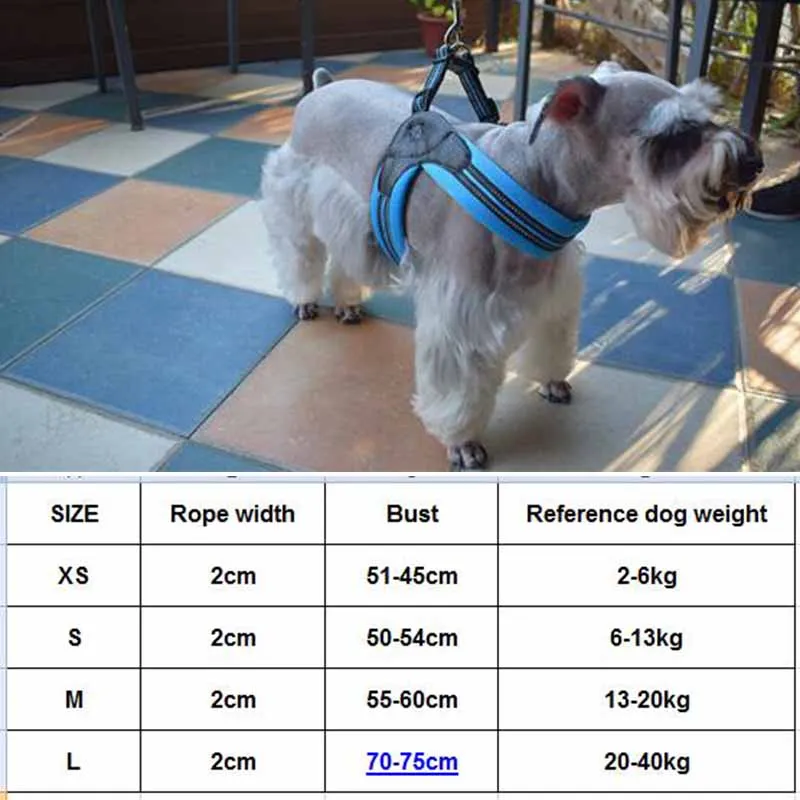 Нейлоновые Светоотражающие шлейки для собак, мягкий жилет, мягкая фланелевая, не тянет ремень, шлейка для походов, тренировок, маленький, средний, большой