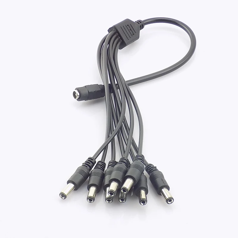 

Gakaki 30pcs Surveillance DC Power Supply Adapter 12V 1 Female to 8 Male Splitter Cable Plug for CCTV Camera DVR NVR