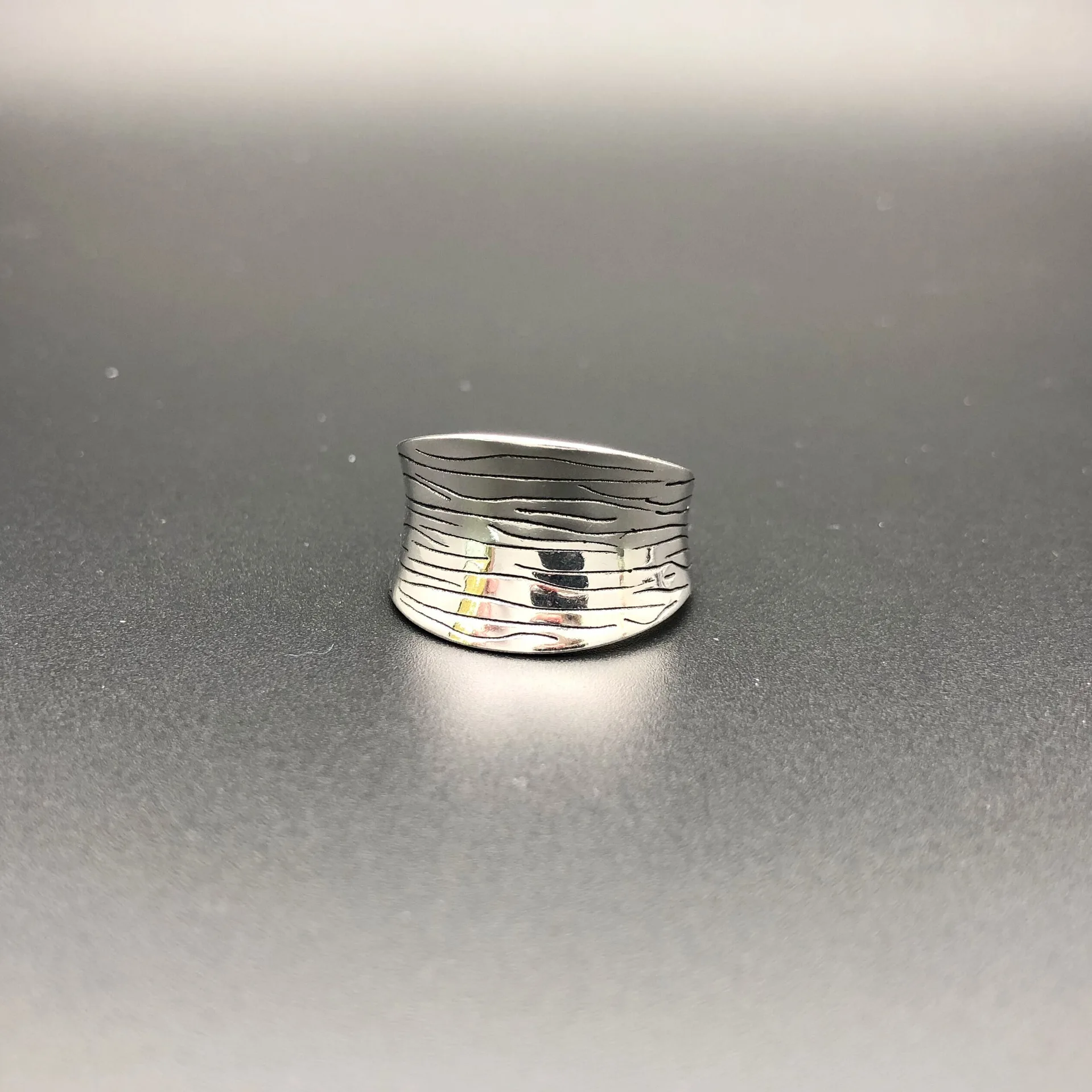 simple geometric silver ring 100% Sterling 925 silver Jewelry Vintage Adjustable rings for man women gift High quality