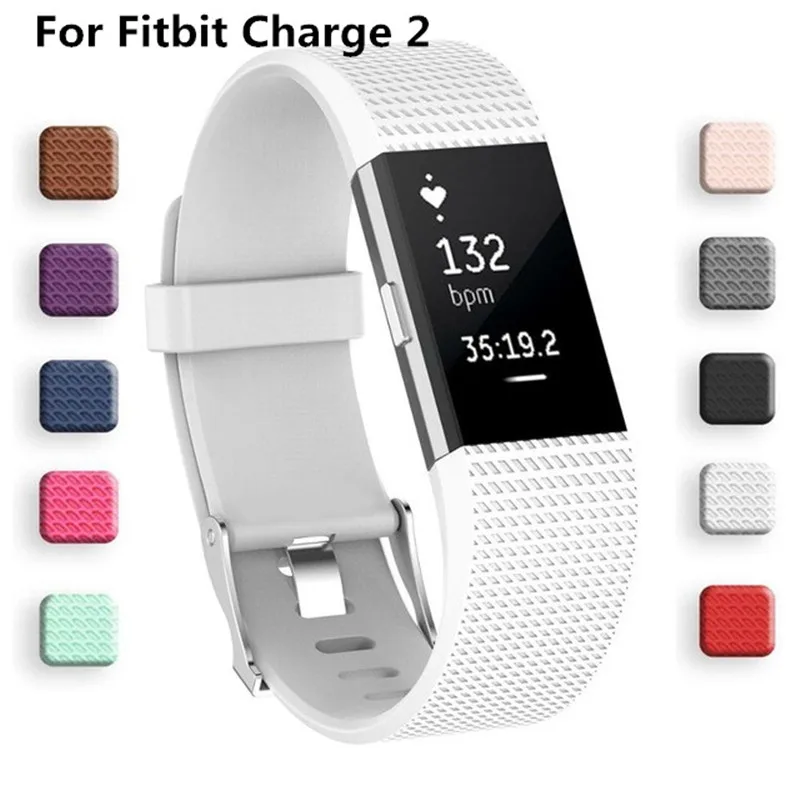 

Sports Fitness Silicone Strap for Fitbit Charge 2 Smart Wristband Strap Replacement Bands M17