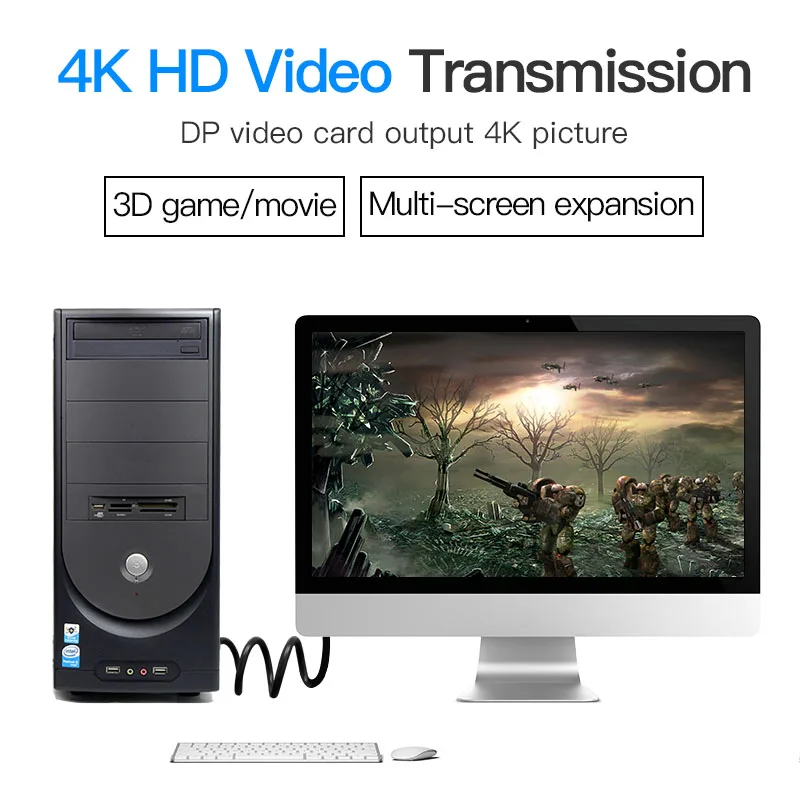 Vention كابل موانئ دبي Displayport إلى موانئ دبي كابل الكمبيوتر التلفزيون محول عرض ميناء موصل لجهاز ماك بوك HDTV العارض 4 K 60Hz Vention كابل موانئ دبي Displayport إلى موانئ دبي كابل الكمبيوتر التلفزيون محول عرض ميناء موصل لجهاز ماك بوك HDTV العارض 4 K 60Hz