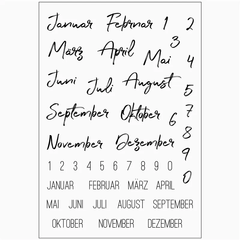 

German words Transparent Silicone Stamps Seal for DIY scrapbooking photo album Decorative clear stamp