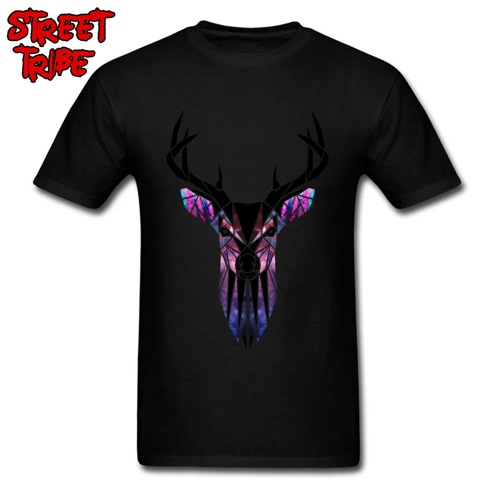 Deer T Shirts Printed Short Sleeve 2018 New Crewneck All Cotton Tops Shirt Classic Tops & Tees for Men Father Day Deer black
