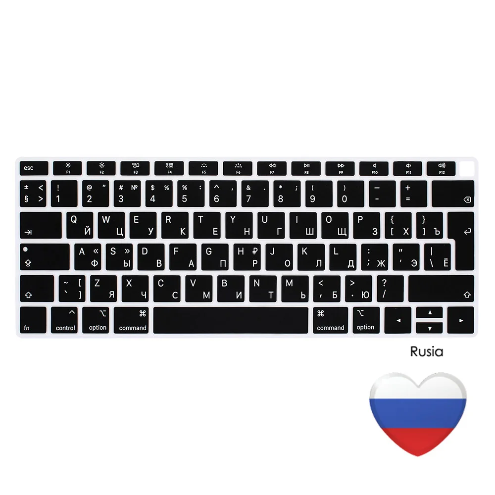 Европейская версия для macbook air 13 A1932 Клавиатура для ноутбука клавиатура для ноутбука французский немецкий испанский итальянский японский ЕС - Цвет: Russian