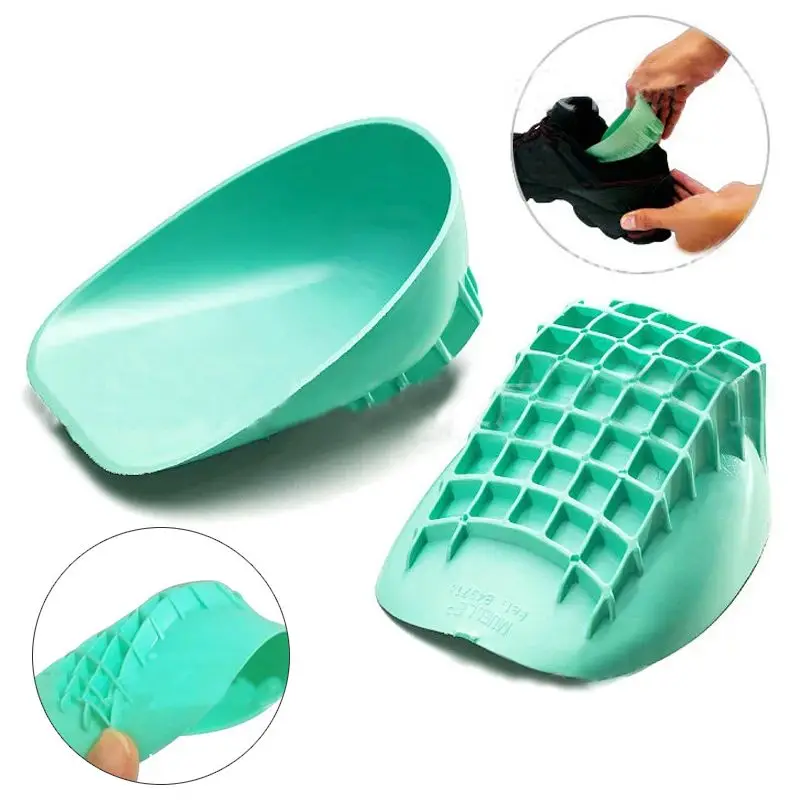 1 Pair Heel Cup Green PU Silicone Pro Heel Support Cup Spur Pad Insoles