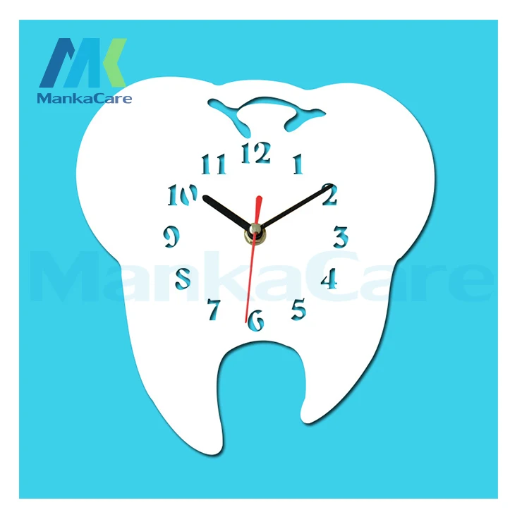 Tooth Design Clock Teeth Dentistry Wall Clock Laser Cut Decorative