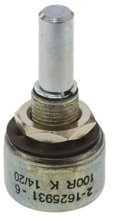 2-1625391-6 100R K потенциометр 10% 2 W диаметр вала 6,35 мм Переключатель