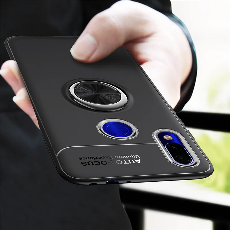 

For Xiaomi Redmi 7A Case Invisible bracket Finger Ring Holder Soft Silicone Back Cover For Xiomi Redmi 7 Redmi 7 A Phone Case